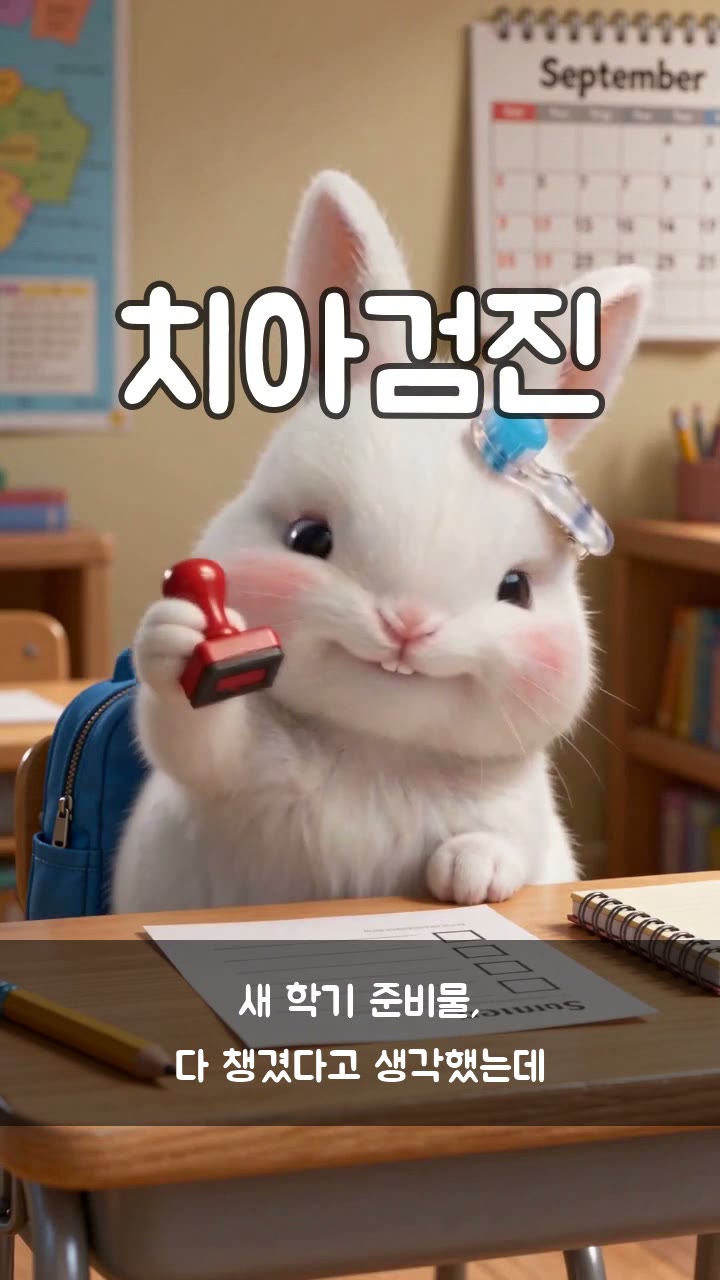 새 학기 준비물을 챙기는 건치